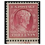 US Stamps #369 Mint NH Bottom Margin Plate Number
