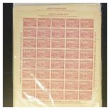 US 1940 Olympics Poster Stamps, a few dozen sheets