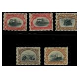 US Stamps #295//299 Mint Hinged 1901 CV $302