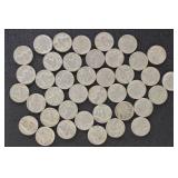 US Coins various Buffalo Nickel (40 coins) Circula