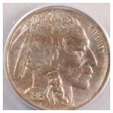 US Coins 1913-D Buffalo Nickel Type 2 Graded ANACS