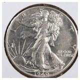 US Silver Coins 1940, 1941 Walking Liberty Half Do
