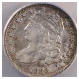 US Silver Coins 1833 Capped Bust Dime Graded ANACS