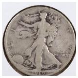 US Silver Coins 1919, 1919-D Walking Liberty Half