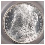 US Silver Coins 1890-O Morgan Dollar Graded ANACS