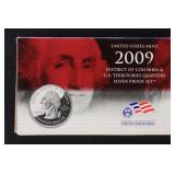 US Silver Coins 2009 Proof Set - Quarters (5 coins