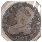 US Silver Coins 1827 Capped Bust Half Dollar Circu