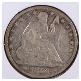 US Silver Coins 1854-O Seated Liberty Half Dollar