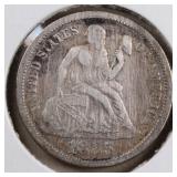 US Silver Coins 1885, 1888 Seated Liberty Dime Cir