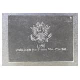 US Silver Coins 1998 Premier Silver Proof Set