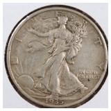 US Silver Coins 1935, 1935-S Walking Liberty Half