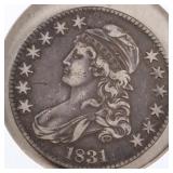 US Silver Coins 1831 Capped Bust Half Dollar Circu