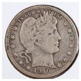 US Silver Coins 1916, 1916-D Barber Quarter Circul