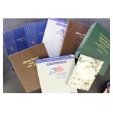 Supplies - Used coin albums (8) and Used red boxes