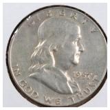 US Silver Coins 1957-D 1963 Franklin Half Dollar C