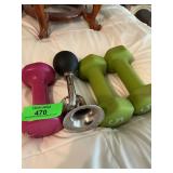 Hand weights and horn