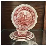 Set of 3 Place setting red dishes