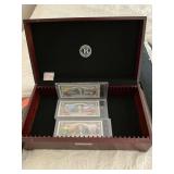 Bradford authenticated box with two dollar state notes