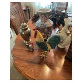 Chicken decor, vases, and more