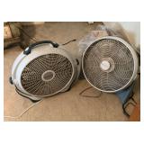 Two large floor fans