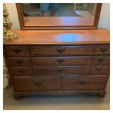 Dresser with lamp