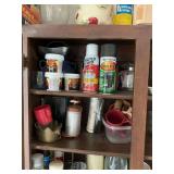 Contents of upper cabinets