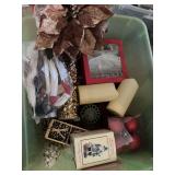 Tub of Christmas decor