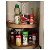 Contents of kitchen cabinets