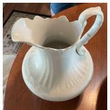 Wash basin and pitcher
