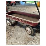 Vintage metal radio flyer wagon
