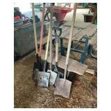 Assorted shovels