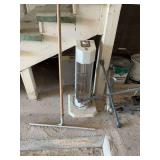 Space heater, four-way wrench, tow hitch, canister and upright vacuum and golf cart