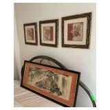 4 Framed pictures