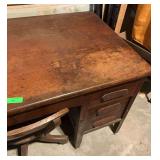 Vintage wooden desk and chair