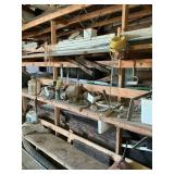Assorted items on front shelves