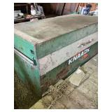Large green metal Knaack toolbox and contents - 5ft