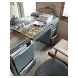 Desk with door knob set no contents