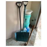 Snow shovels, hand tools, extension cords, sledgehammer