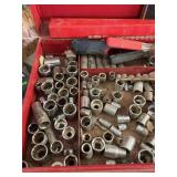 Miscellaneous tools in top and drawers of toolbox