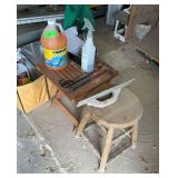 Miscellaneous, bench table and folding storage unit