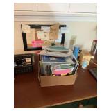 Contents of top of desk