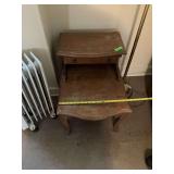 End table, floor lamp, and oil heater