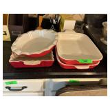 Set of Red Bakeware