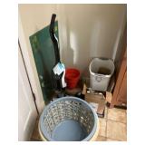 Electric CrossWave Cordless Max, laundry baskets, and cutting board