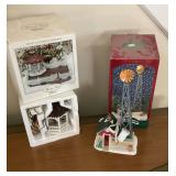Christmas gazebo and windmill decor