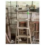 Werner adjustable ladder & contents of shelf
