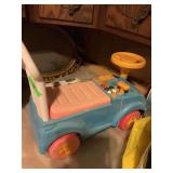 Children’s toy, mirror and a computer monitor