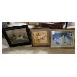 A lot of three horse pictures