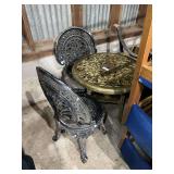 Plastic decorative table with two chairs