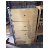 Wooden 4-Drawer Storage Cabinet with Dividers